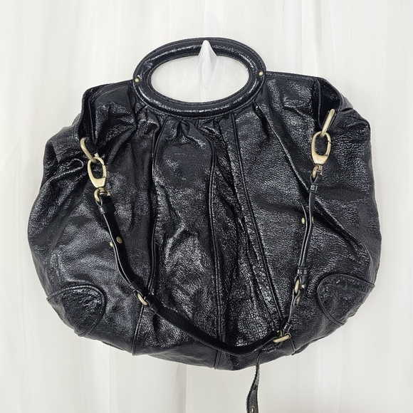 Cynthia Rowley black leather slouchy bag large shoulder bag or handbag - Picture 1 of 8